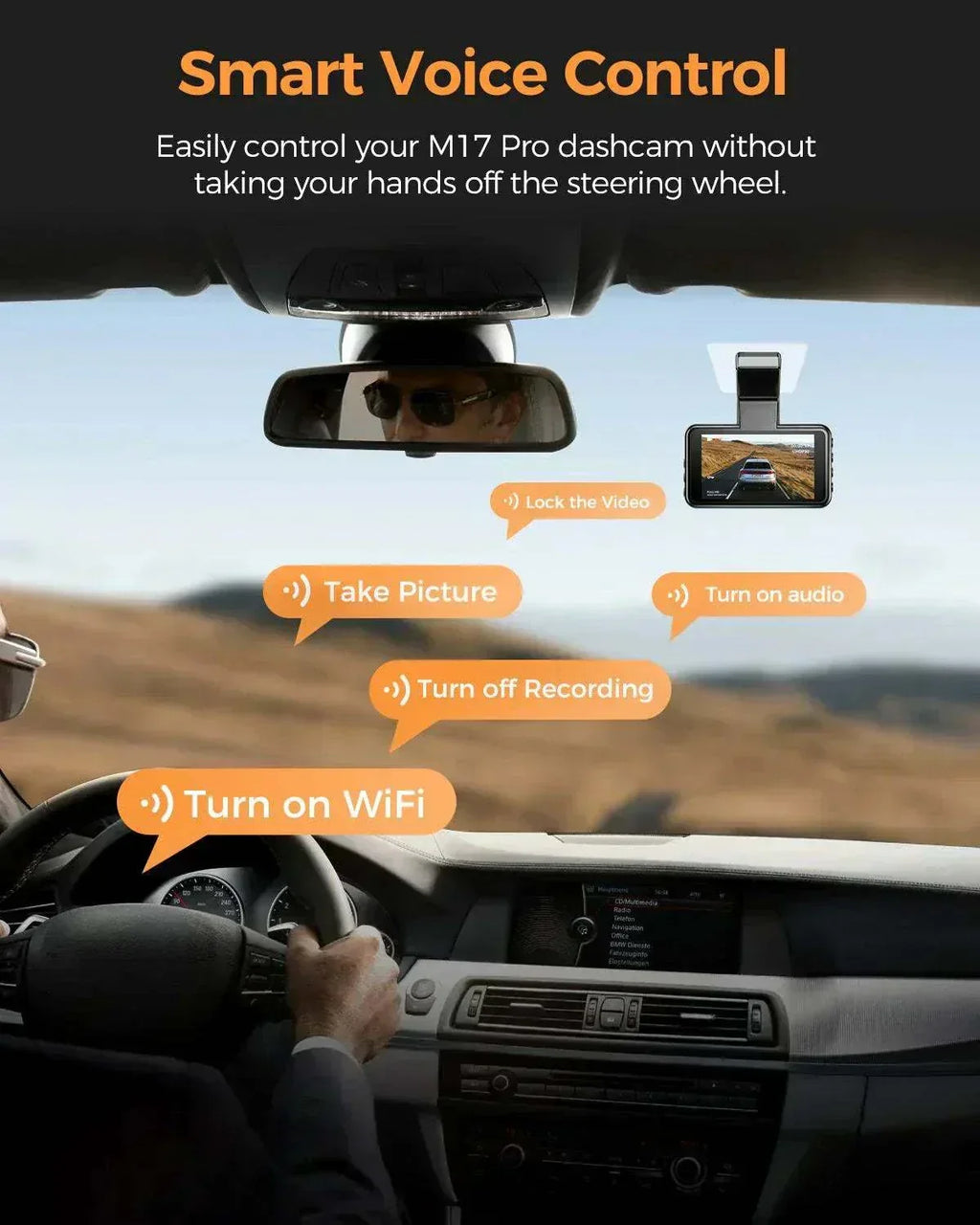 Dashcam avant et arrière AZDOME M17 Pro — vue 4