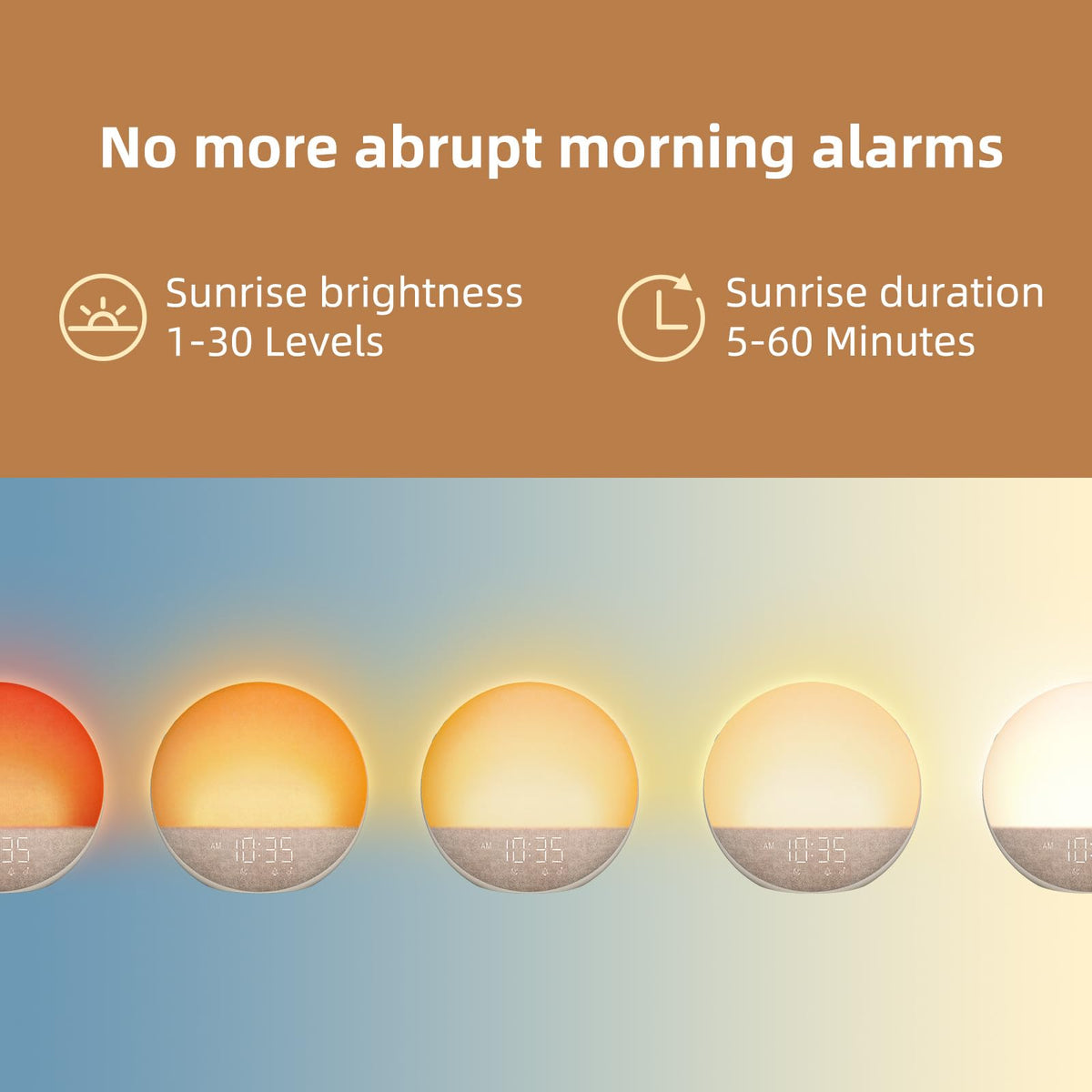 Réveil lumière lever de soleil — vue 2