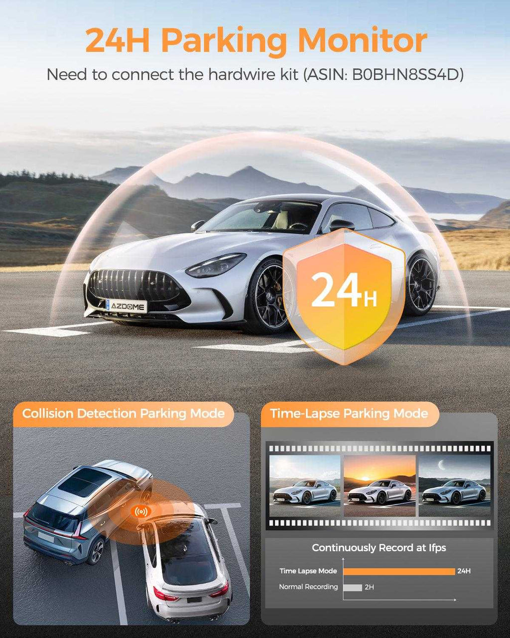 Dashcam avant et arrière AZDOME M17 Pro — vue 8