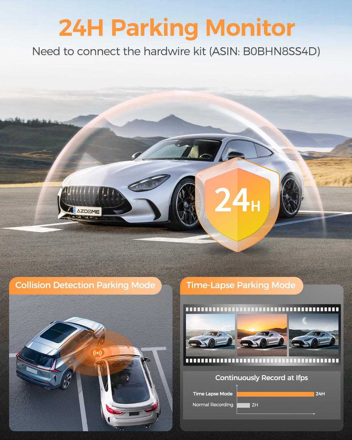 Dashcam avant et arrière AZDOME M17 Pro — vue 8