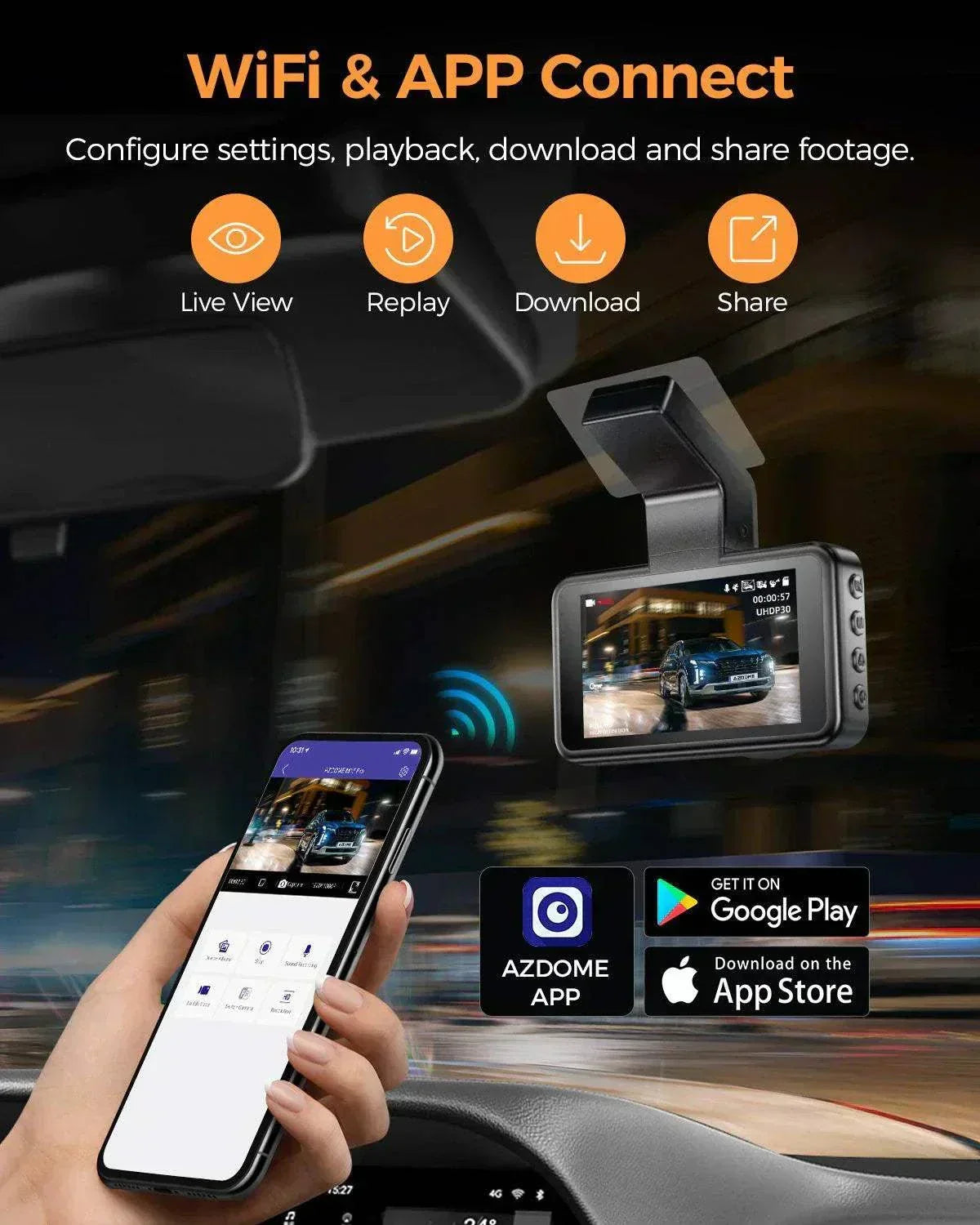 Dashcam avant et arrière AZDOME M17 Pro — vue 5