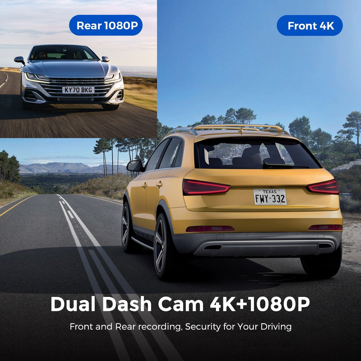 Dashcam 4K avant et arrière AZDOME M300S — vue 3